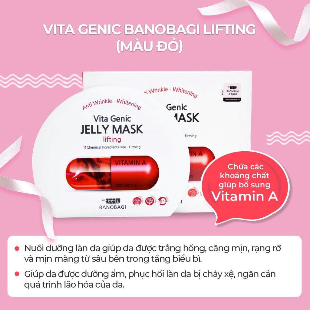 Mặt Nạ Dưỡng Da Banobagi Vita Genic Jelly Mask Cung Cấp Collagen, Vitamin Và Dưỡng Chất Chăm Sóc Da Săn Chắc Mịn Màng