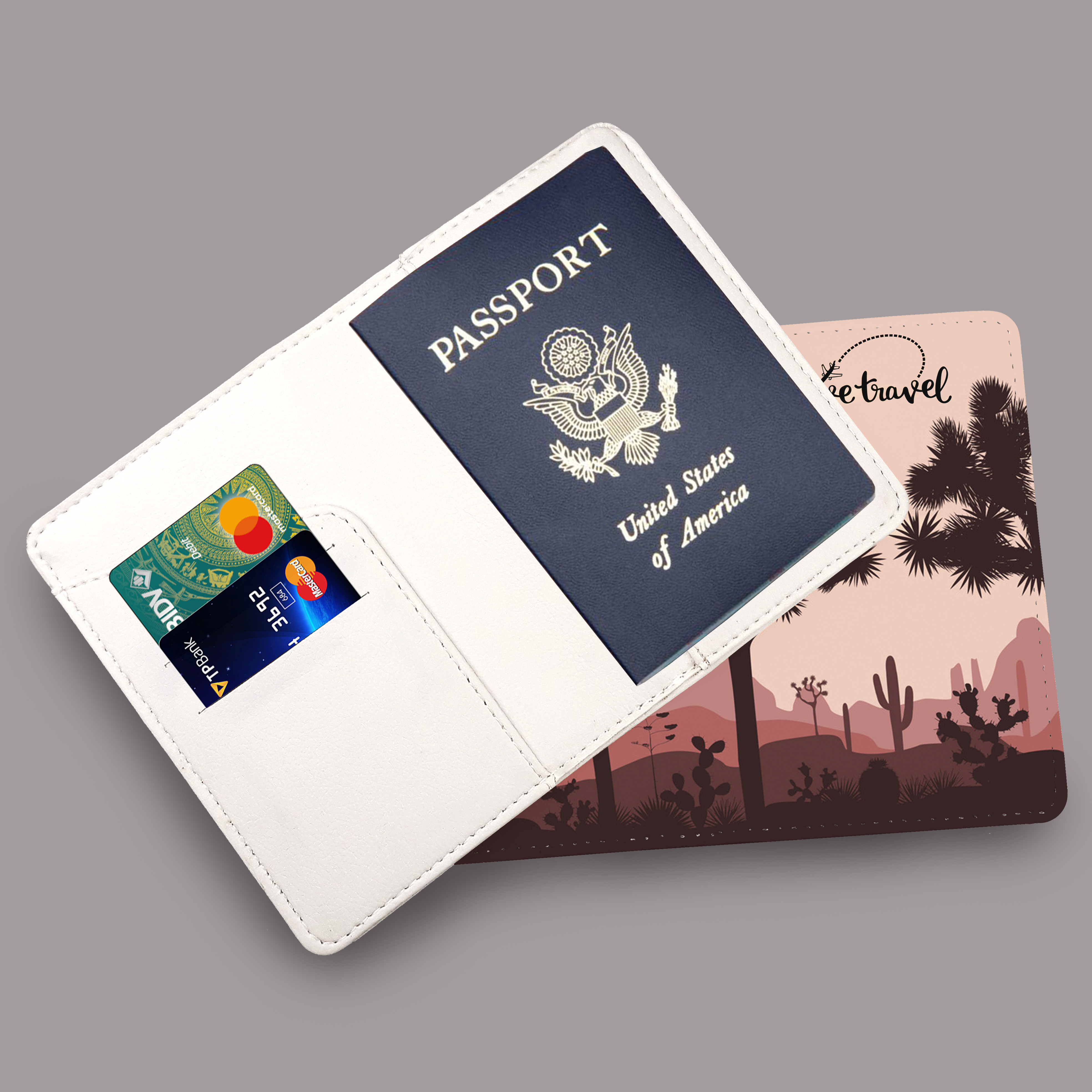 Bao Da Hộ Chiếu I LOVE TRAVEL - Ví Đựng Passport Và Phụ Kiện - PPT091