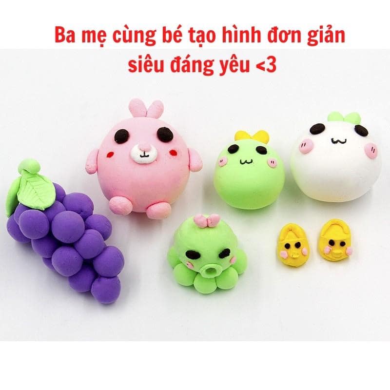 TÚI 12 GÓI ĐẤT SÉT TỰ KHÔ SIÊU NHẸ, KHÔNG DÍNH TAY CHO BÉ