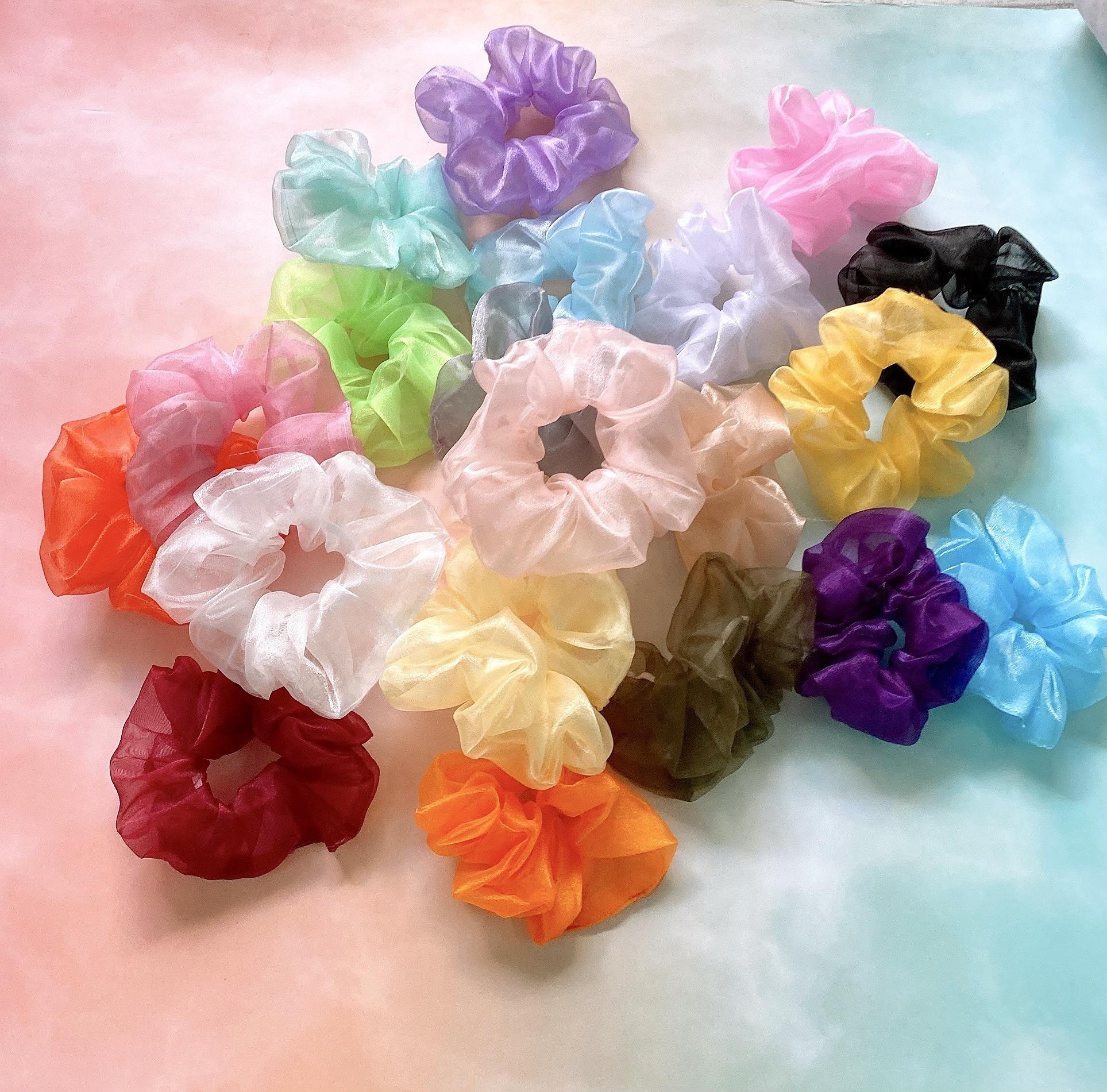 SET 3 DÂY CỘT TÓC SCRUNCHIES  NHIỀU MÀU NGẪU NHIÊN, ĐEO TAY THỜI TRANG