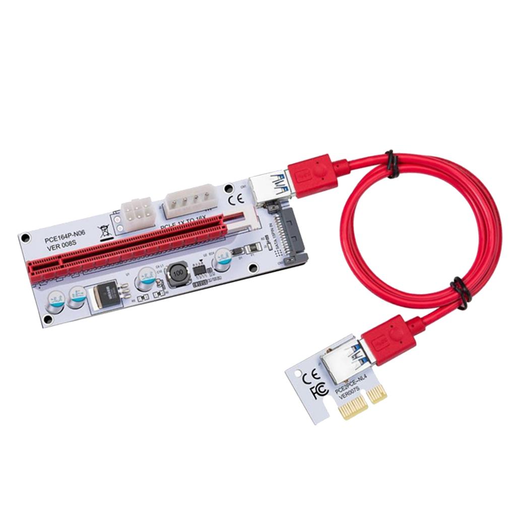 PCIE  Express PCI-E 1x To 16x Extender Riser Card USB 3.0   Cable