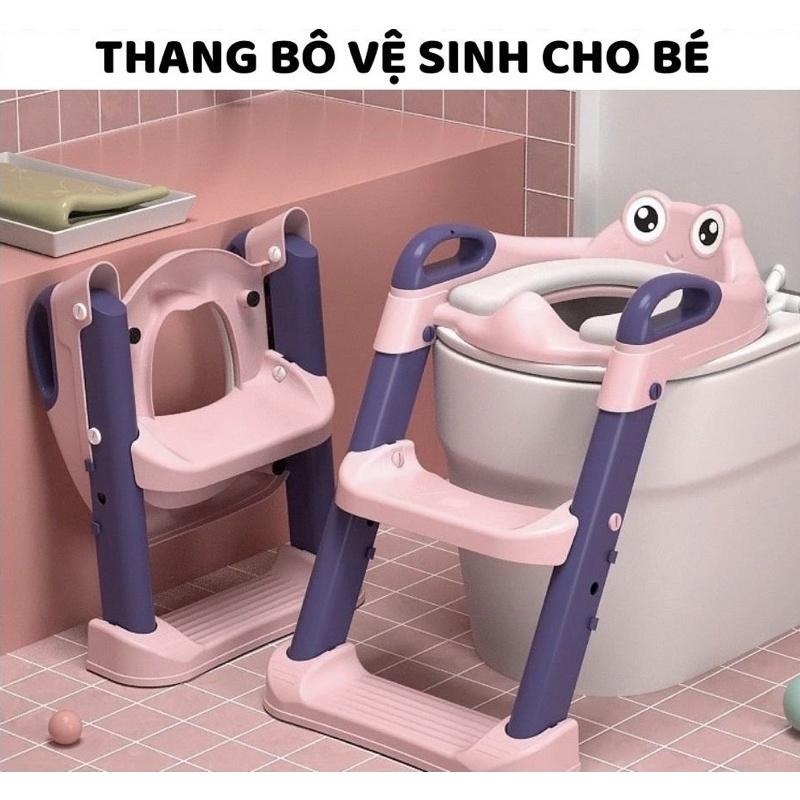 Bệ Thu Nhỏ Bồn Cầu, Thang Bô Vệ Sinh Cho Bé Có Đệm Lót Cao Cấp