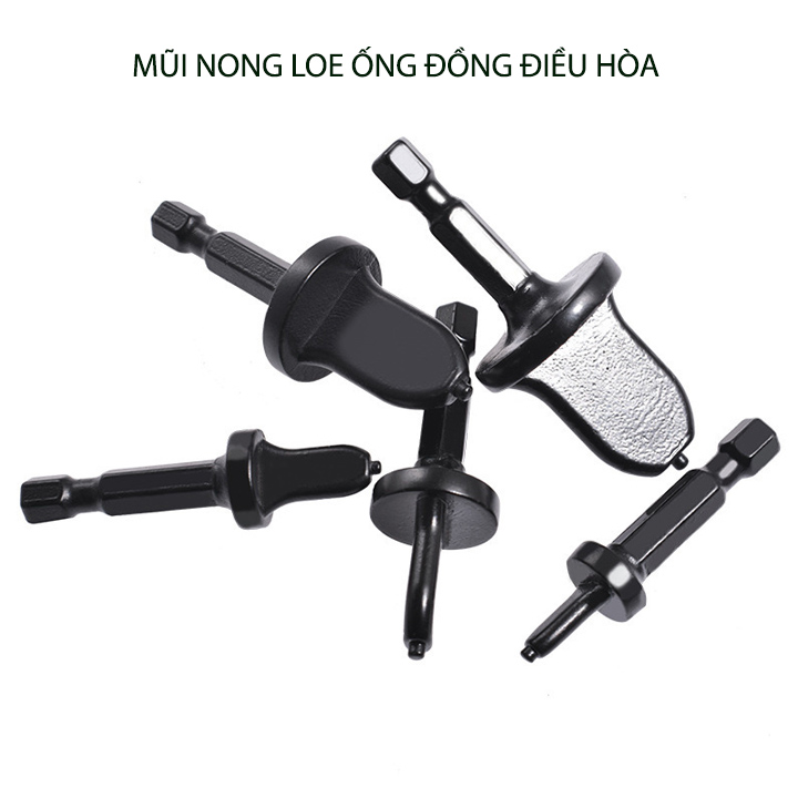 Mũi loe ống đồng điều hòa gắn máy khoan cầm tay, cỡ 6-10-12-16-19mm tùy chọn