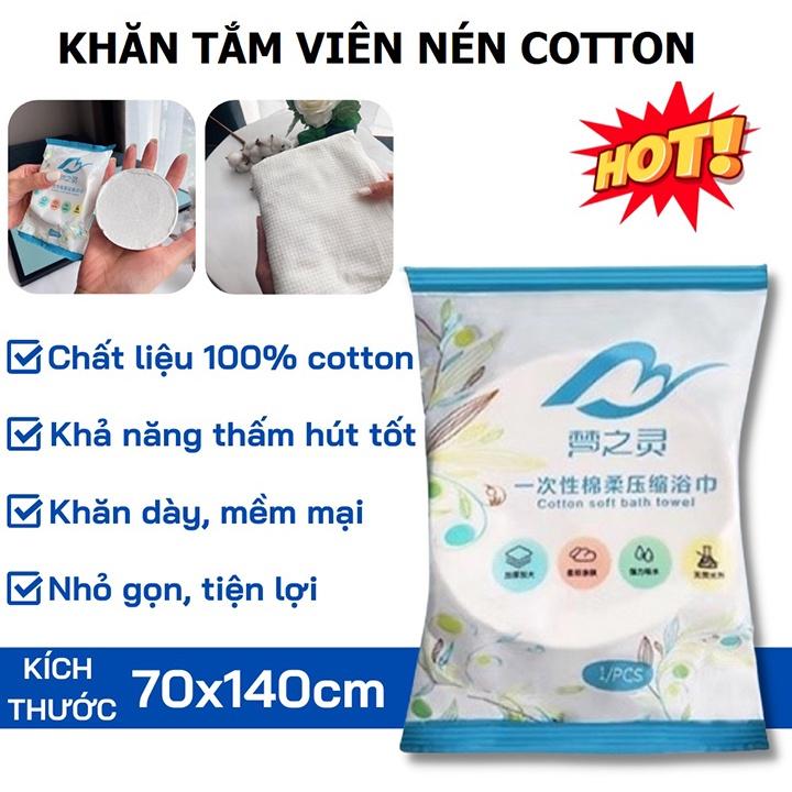 KHĂN TẮM NÉN COTTON SIÊU MỀM MỊN KHÁNG KHUẨN TỐT AN TOÀN CHO DA