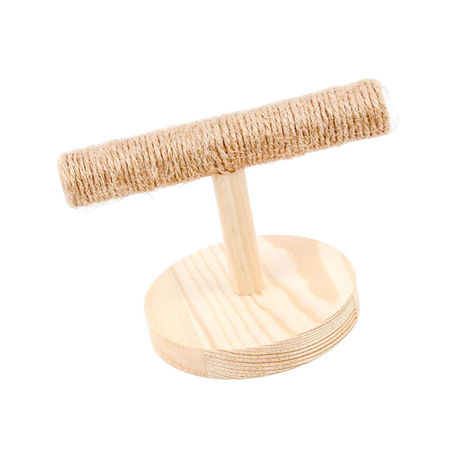 Bird Training T Stand Portable Playground Wooden for Finch Parakeets Conures