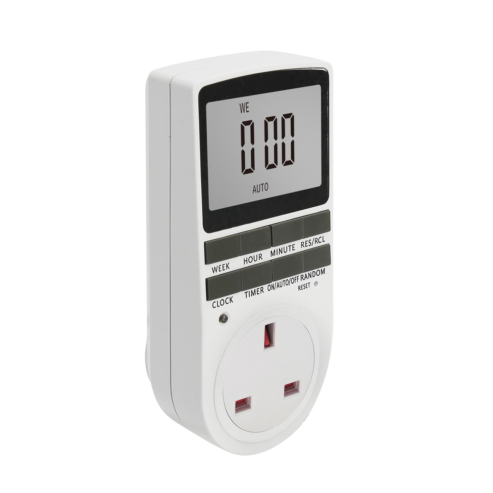 Digital Timer Switch Socket Digital Electronic Timer Switch LCD Display Plug-in Programmable Time Switch Energy Saving Intelligent Electronic Timing Socket