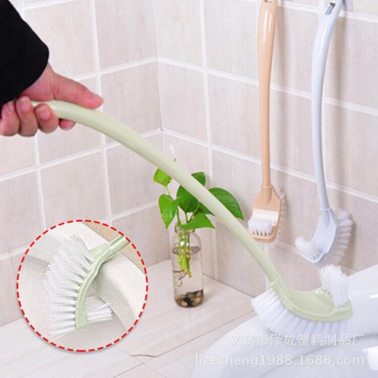 Combo 2 Bàn chải chà bồn cầu 2 đầu đa năng - tặng móc treo khăn