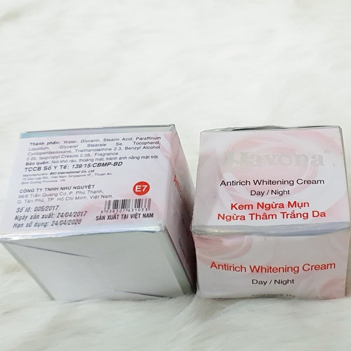 KEM TRẮNG DA NGỪA MỤN HẾT THÂM HAVONA 3