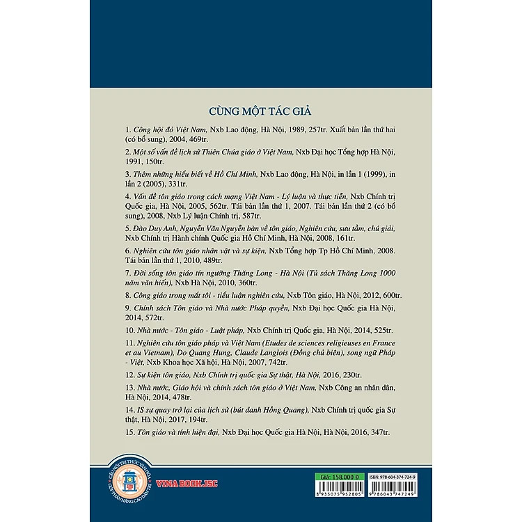 Nhà Nước Pháp Quyền và Tôn Giáo Ở Việt Nam: Tôn Giáo và Luật Pháp - GS. TS. Đỗ Quang Hưng - (bìa mềm)