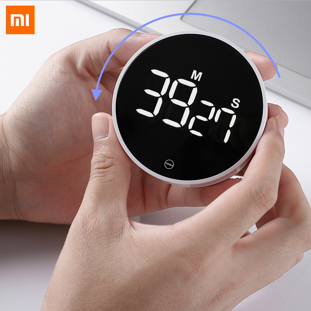 Xiaomi MIIIW Bộ hẹn giờ điện tử ,Bộ hẹn giờ đếm ngược kỹ thuật số Màn hình xoay có thể điều chỉnh ,Nhắc nhở báo thức Thiết bị quản lý thời gian cho nhà bếp 