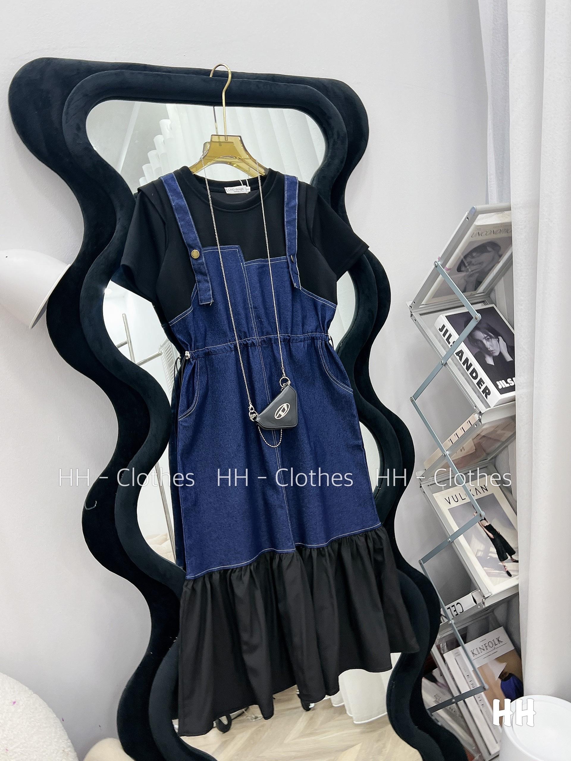 VÁY ĐI CHƠI, VÁY SUÔNG, VÁY BABYDOLL, VÁY YẾM PHA BÒ TAY NGẮN CỰC XINH