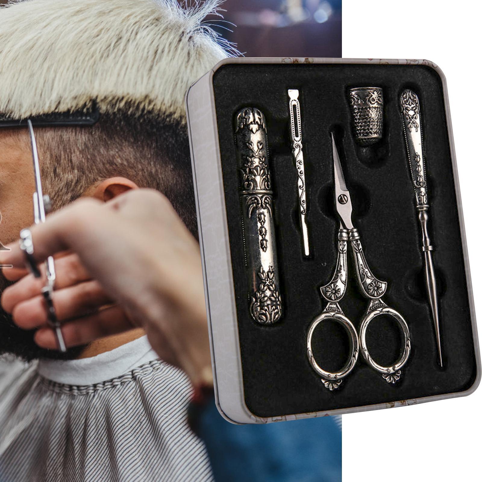 Embroidery Scissors  European Style Sewing Scissors Portable Metal Lightweight Awl Threader Antique Style Sewing Tools for Craft Supplies