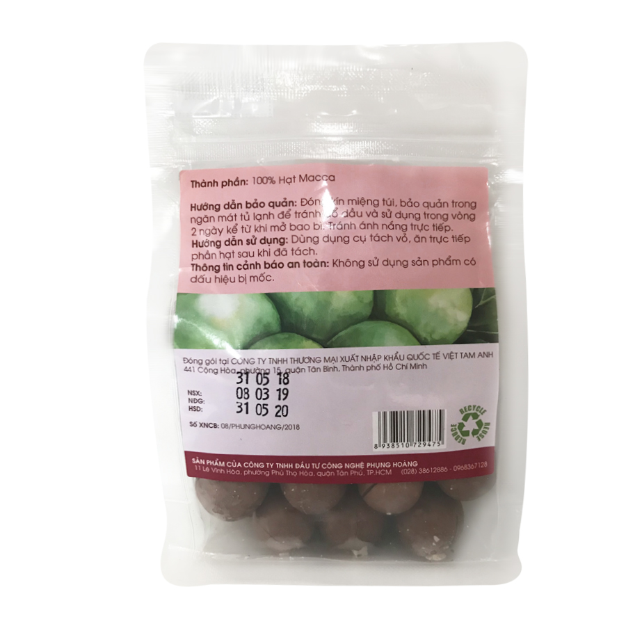 Túi Hạt Macca Dinh Dưỡng Cho Mẹ Real Food Store (500g)