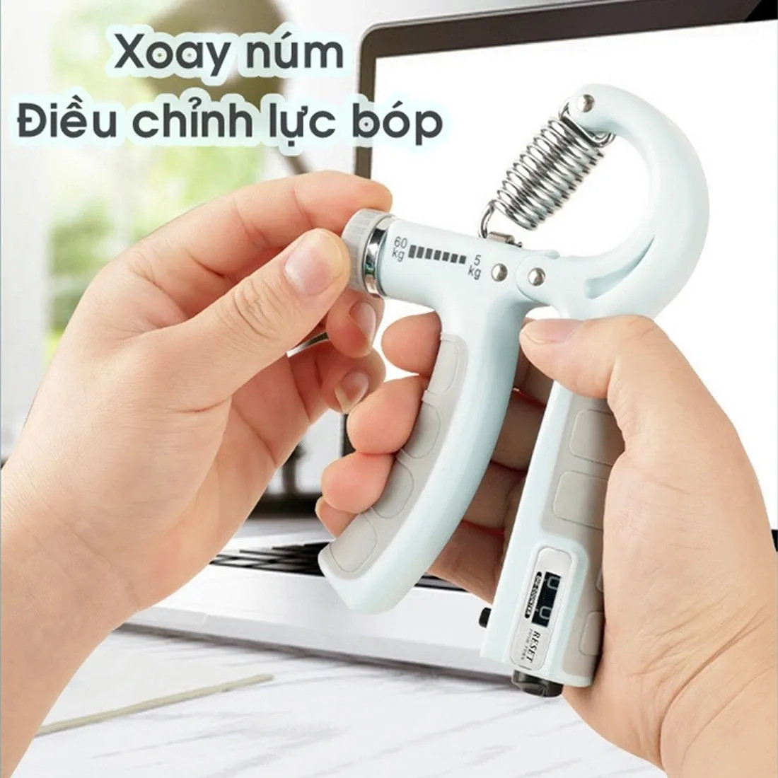 Kìm Bóp Tay, Kìm Tập Cơ Tay, Dụng Cụ Tập Gym Tại Nhà Điều Chỉnh Lực Có Đếm 10-60kg - Chính hãng dododios