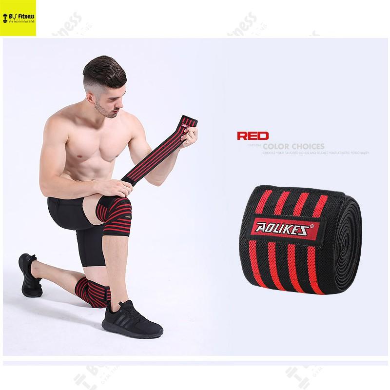 Băng gối Aolikes loại dây dài 1m8, dây quấn gối hỗ trợ squat và tập gym