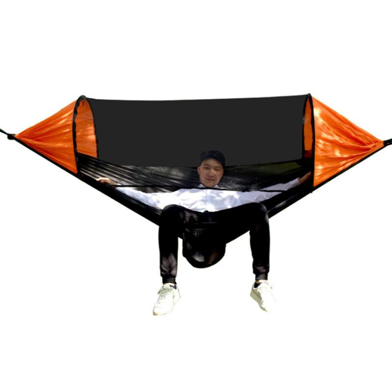 Cắm Trại Lớn Võng Với Đèn Bắt Muỗi 2 Người Bật Nhảy Dù Treo Nhẹ Võng Cây Dây Xích Đu Võng