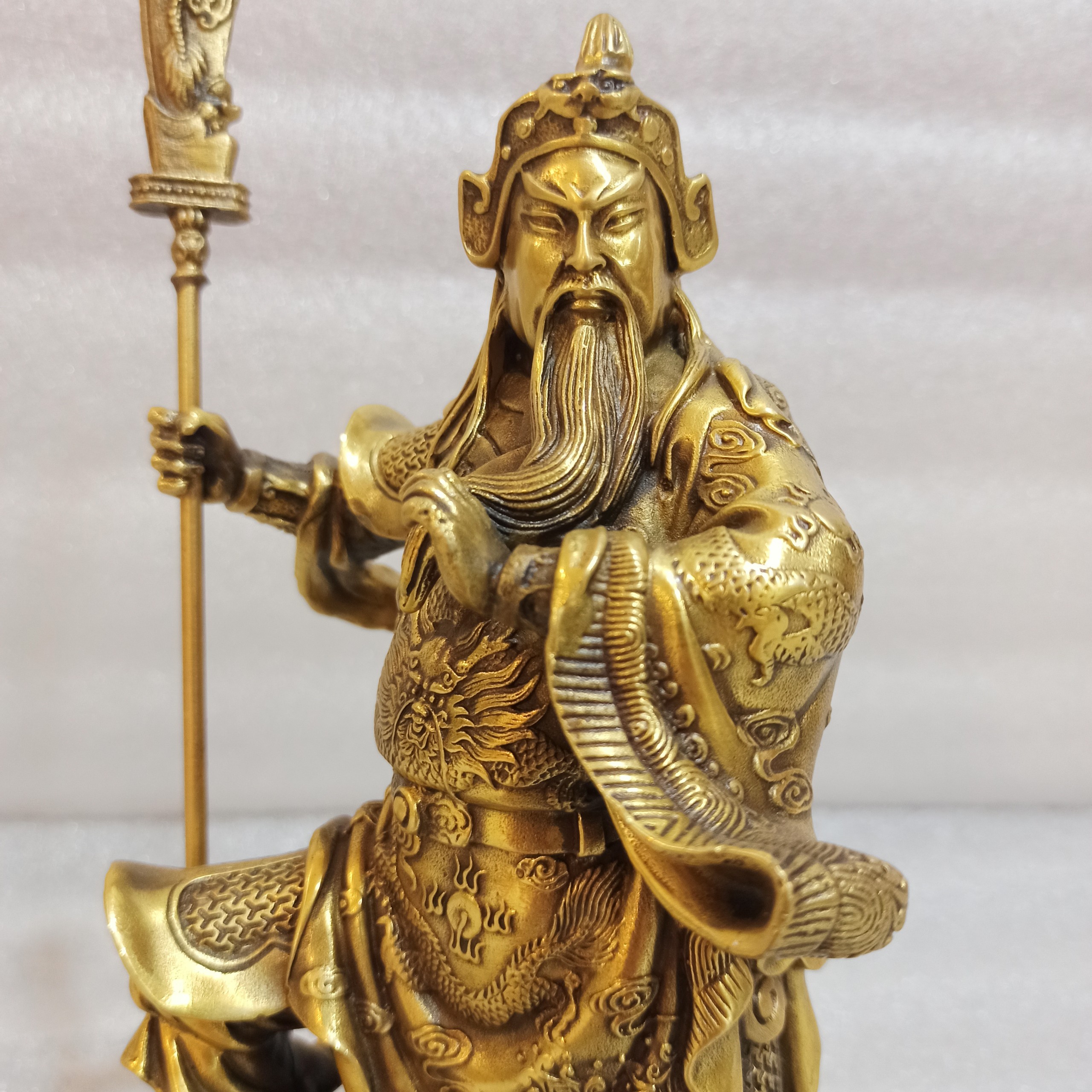Tượng Quan Công bằng Đồng, Quan Vân Trường Bằng đồng vàng, Tượng Quan Công Xách Đao, Tượng Đồng Phong Thủy