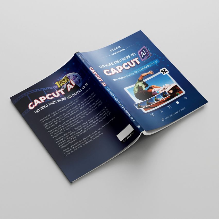 Combo 2 Sách Kịch bản Video AI &amp; Tạo Video triệu views với Capcut AI