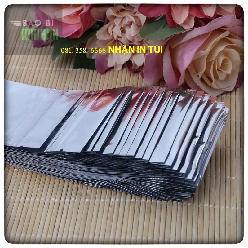 TÚI ZIP BẠCHÀNG CÔNG TY ĐẸP túi zipper bạc đáy đứng, túi zip 1 một mặt bạc, 1 mặt trong,12*17