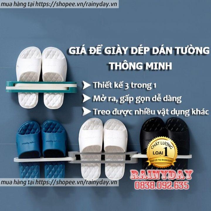 Giá để dép kệ để giày dép dán treo tường thông minh trong nhà tắm mini bằng nhựa