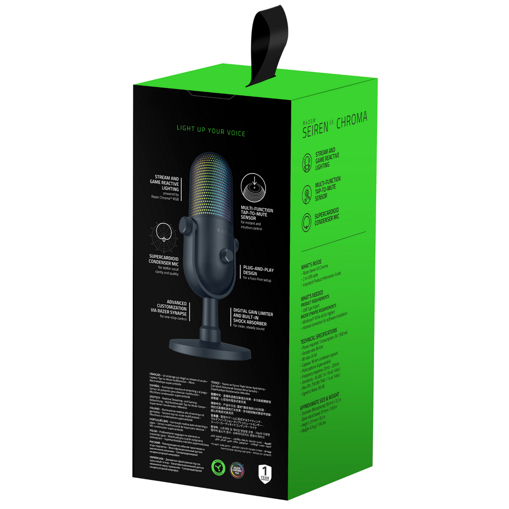 [Mới, hàng chính hãng] Micro thu âm Razer Seiren V3 Chroma