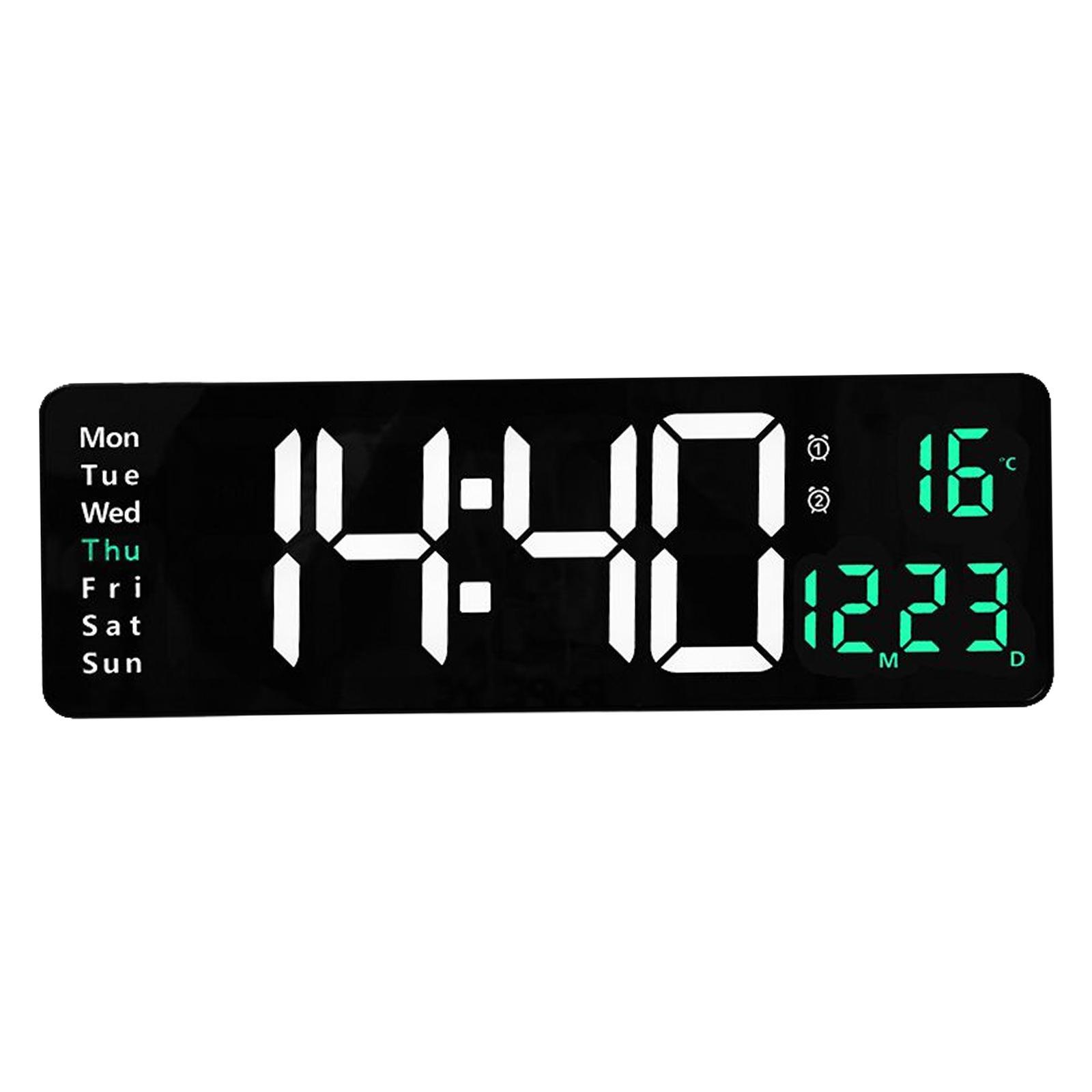 Digital Wall Clock,  Date Temperature Week Display for Apartment Home Decor