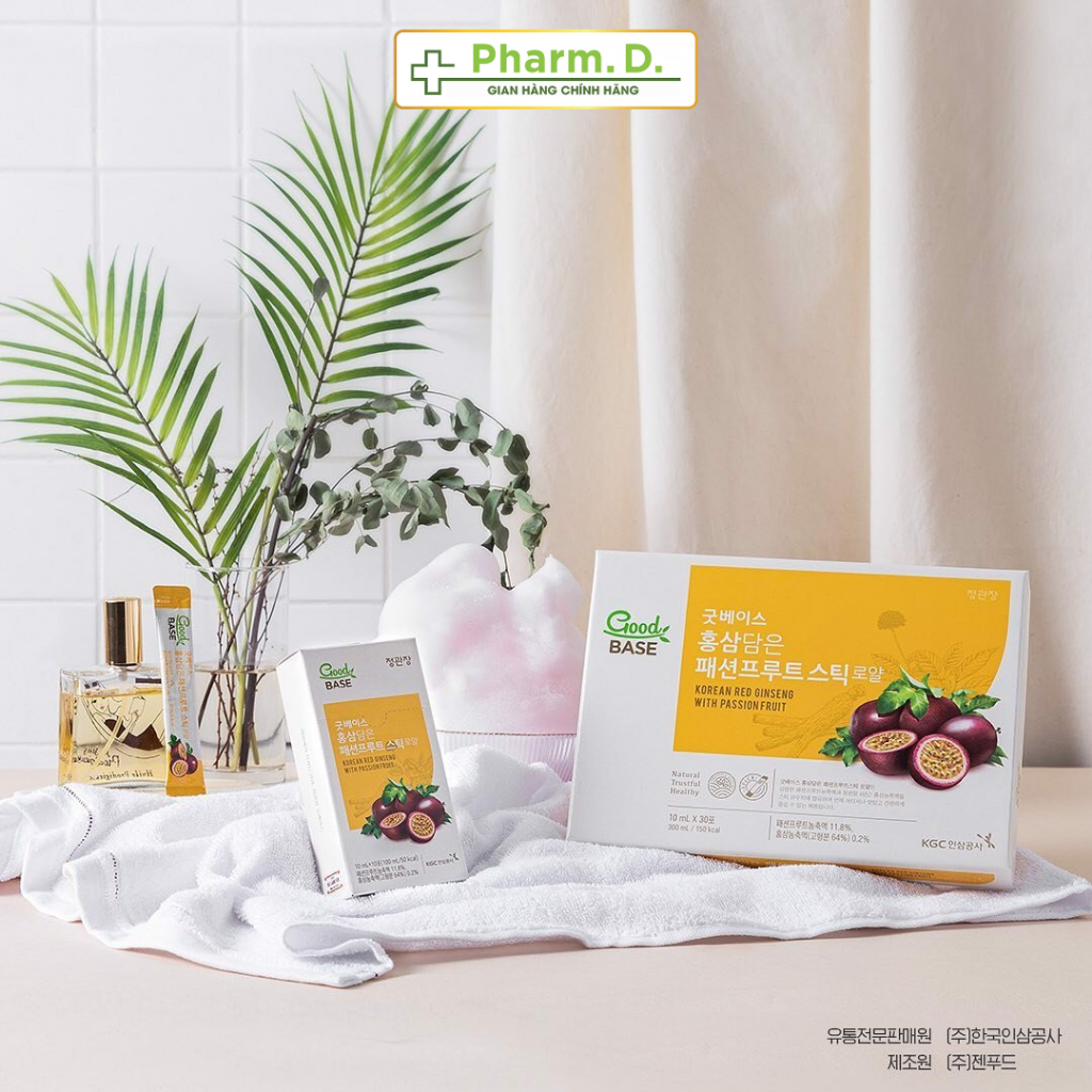 Nước Hồng Sâm Hàn Quốc Goodbase Vị Chanh Dây Hỗ Trợ Sức Khỏe KGC Cheong Kwan Jang