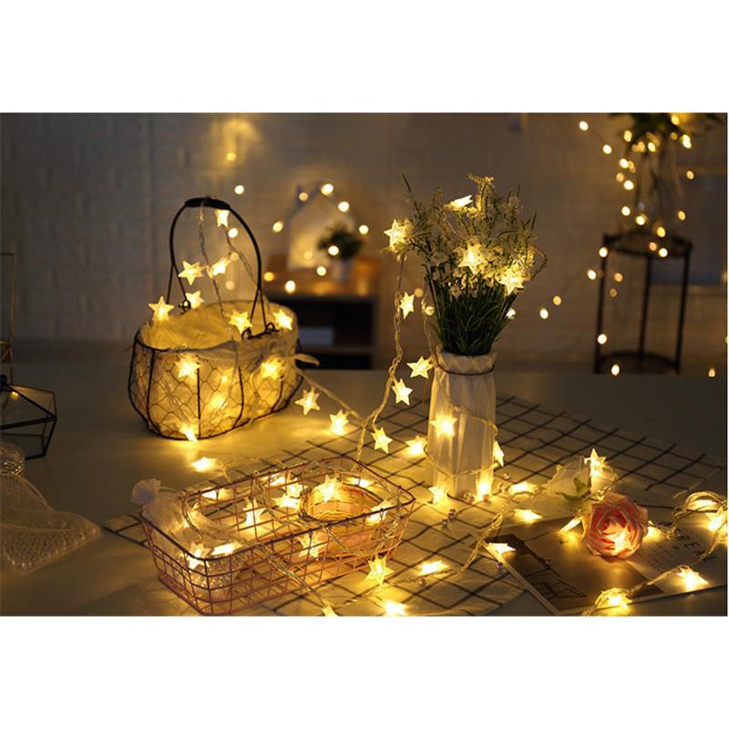 Đèn Led Trang Trí Vintage hình ngôi sao 3met, dùng điện