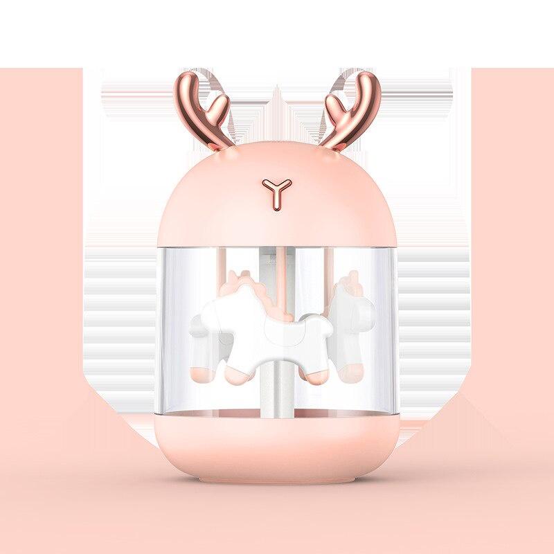 Air Humidifier 300ML Pet Cute Mini Humidifier USB Aroma Essential LED Lights Night Lamp Air Purifier Diffuser for Home Car