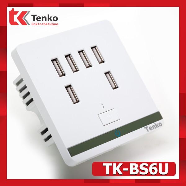 Âm Tường 6 Cổng USB Cao Cấp TK-BS6U - Cho Văn Phòng, Khách Sạn, Quán Cafe.vv