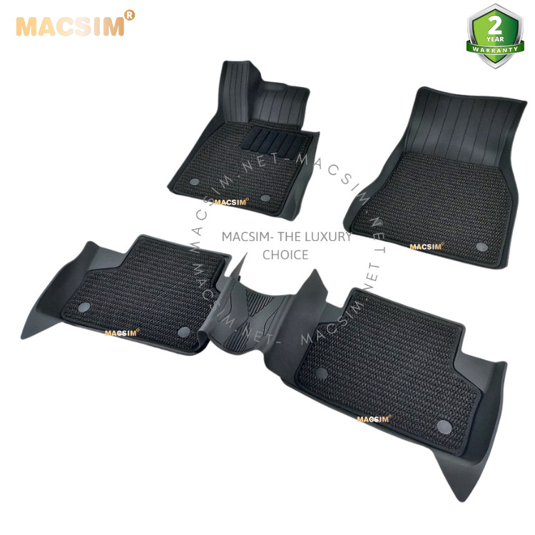 Thảm lót sàn xe ô tô 2 lớp cao cấp BMW 5 series 2016-2022 nhãn hiệu Macsim 3W - chất liệu nhựa TPE đúc khuôn cao cấp - màu đen