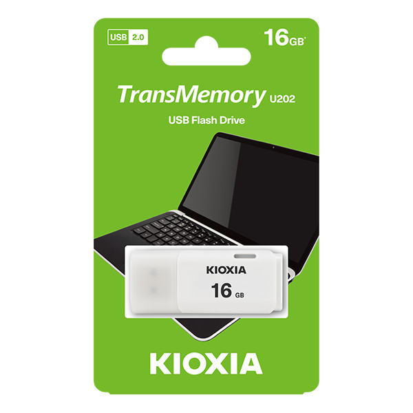 Ổ cứng di động 16GB U202 USB 2.0 Kioxia (Trắng) - Hàng Chính Hãng