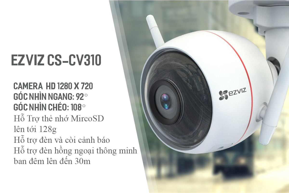 Camera IP Wifi Ngoài Trời Ezviz CS-CV310 720P - Hàng Chính Hãng