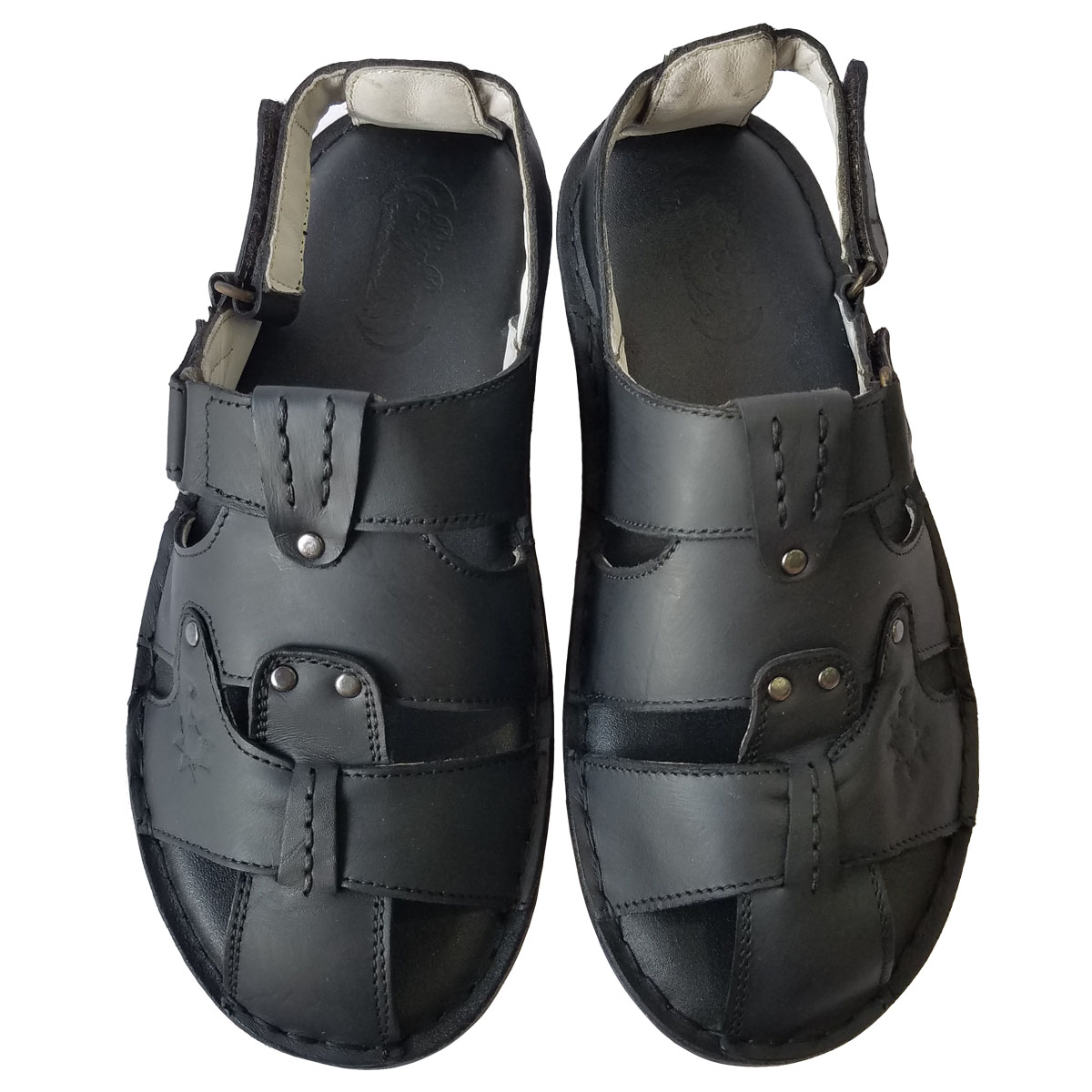 Giày Sandal Nam Bít Mũi Da Bò Thật Biggben Sd124 - Đen - 41