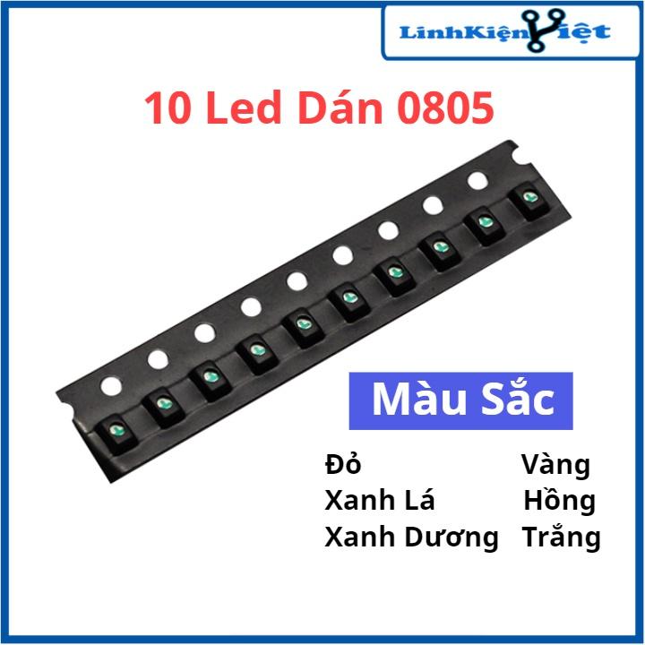 Dây 10 Con Led Dán 0805