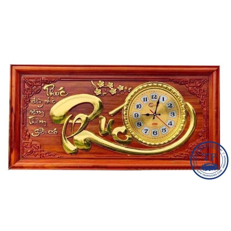 Tranh đồng hồ chữ Phúc