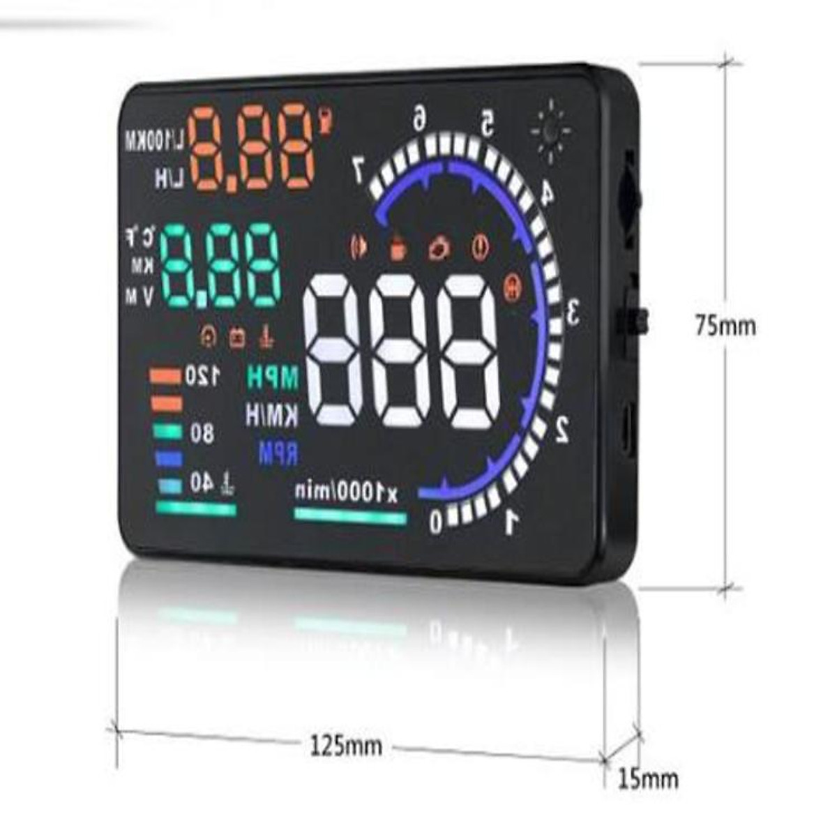 HUD M8 Thiết Bị Hiển Thị Cảnh Báo Tốc Độ Trên Kính Lái An Toàn Ô Tô, Xe Hơi Cao Cấp