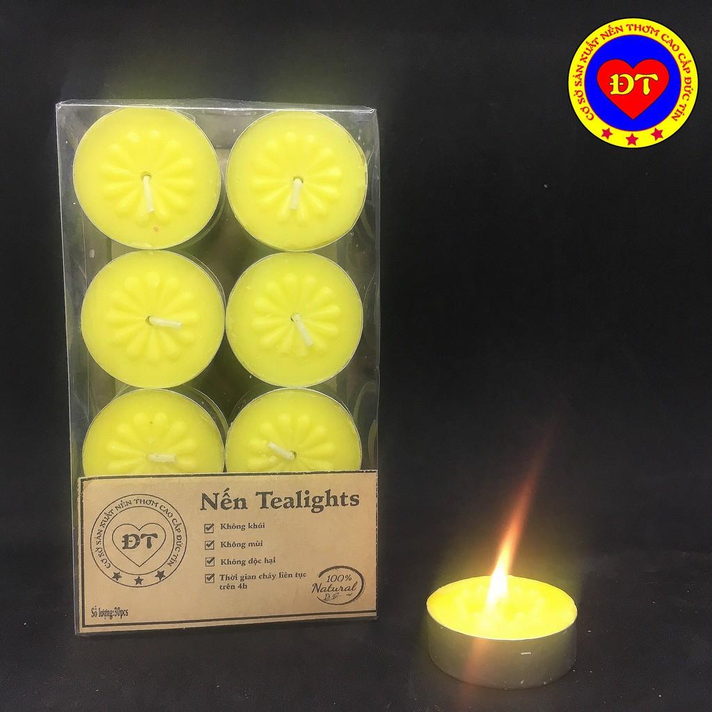 Nến tealight cháy trên 4h không khói không mùi cao cấp an toàn cho người sử dụng