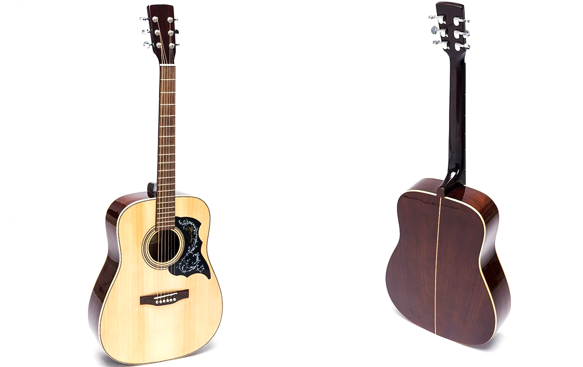 Đàn Guitar Acoustic DD200 NAT - Màu gỗ dáng D cho âm thanh vang tốt sử dụng lâu dài