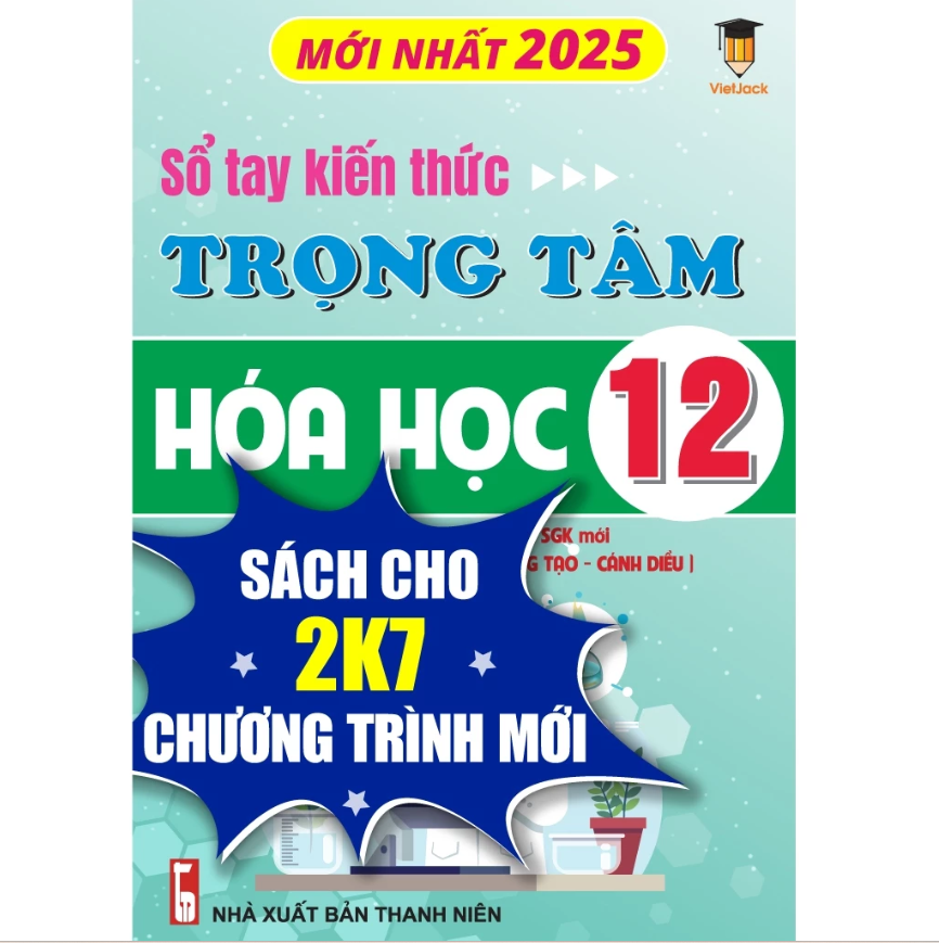 Combo - Sách 20 Bộ đề, Tổng ôn, sổ tay, 1200 câu lý thuyết ôn thi 2025 môn Hóa học (4 quyển) - Mới nhất cho 2k7