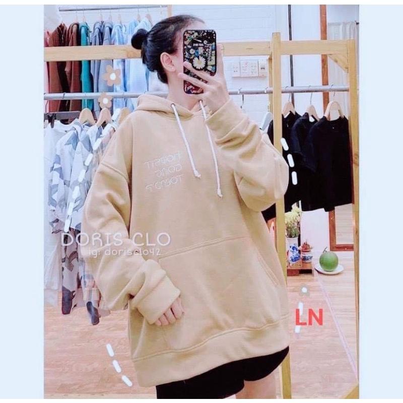 Áo hoodie logo chữ trắng DA6