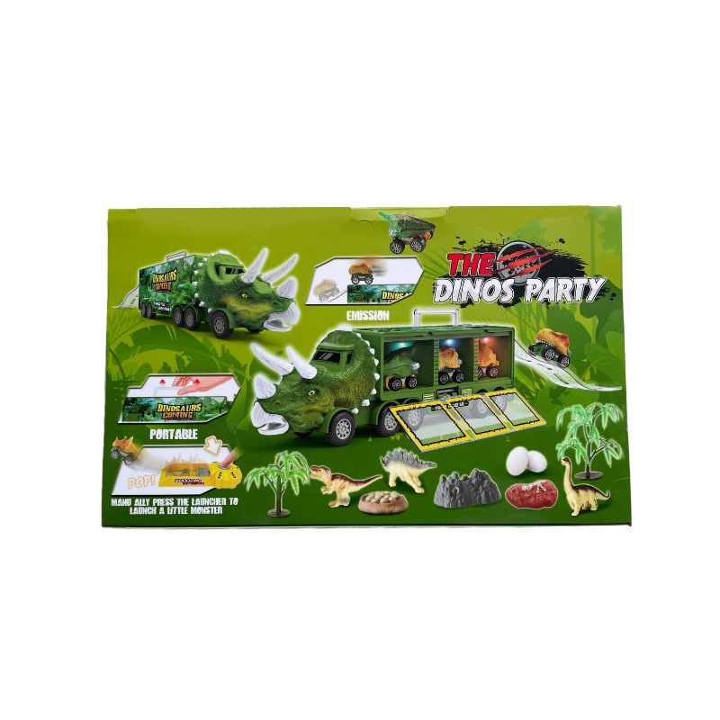 Đồ Chơi THE DINOS PARTY Biệt Đội Xe Tải Giải Cứu Khủng Long Xanh Lá 1300A