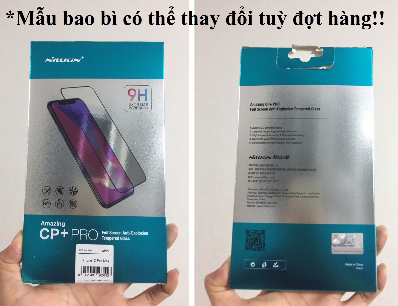 Cường lực full màn hình 0.3mm cho iP 12 mini / 12 Pro / 12 Pro Max Nillkin CP+PRO - Hàng chính hãng