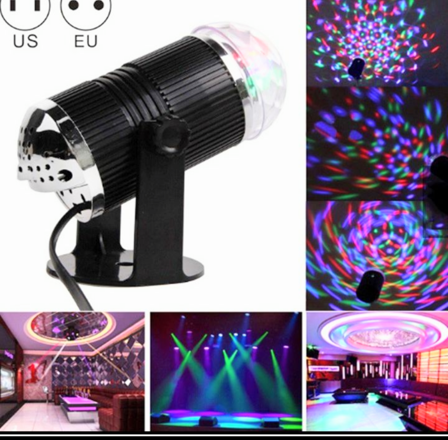 SÁNG CỰC ĐẸP VỚI 1 ĐÈN LED TRANG TRÍ NHẤP NHÁY THEO ÂM THANH XOAY NHIỀU MÀU SẮC CỰC ĐẸP HÀNG CHUẨN