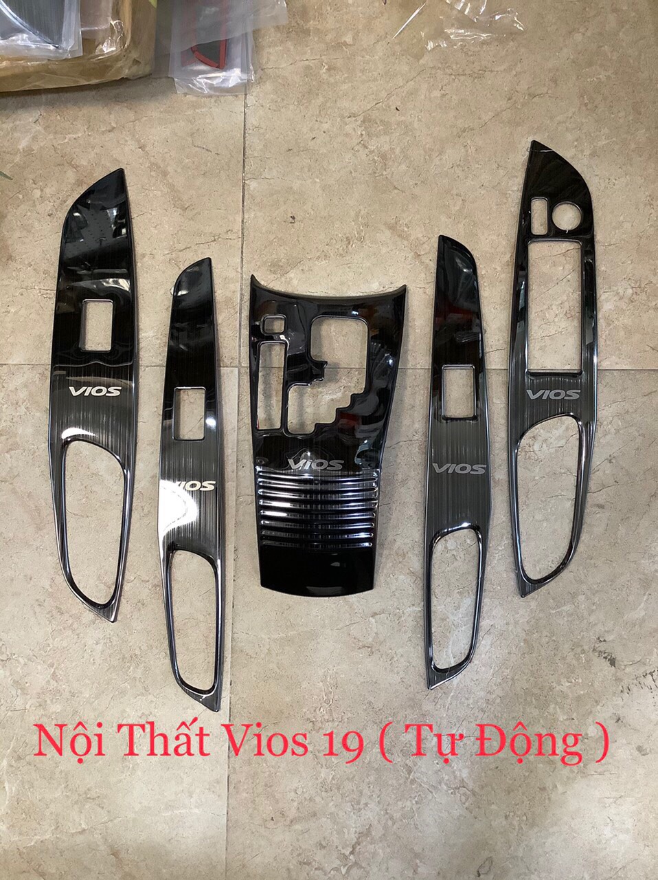 Bộ ốp trang trí nội thất TOYOTA VIOS 2021 van titan cao cấp, bộ 5 chi tiết