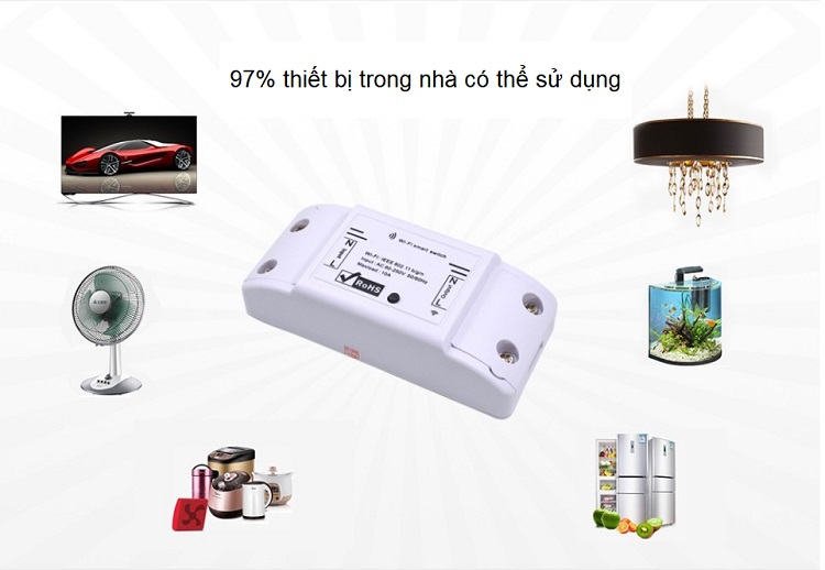Công tắc điều khiển từ xa 10A qua Wifi