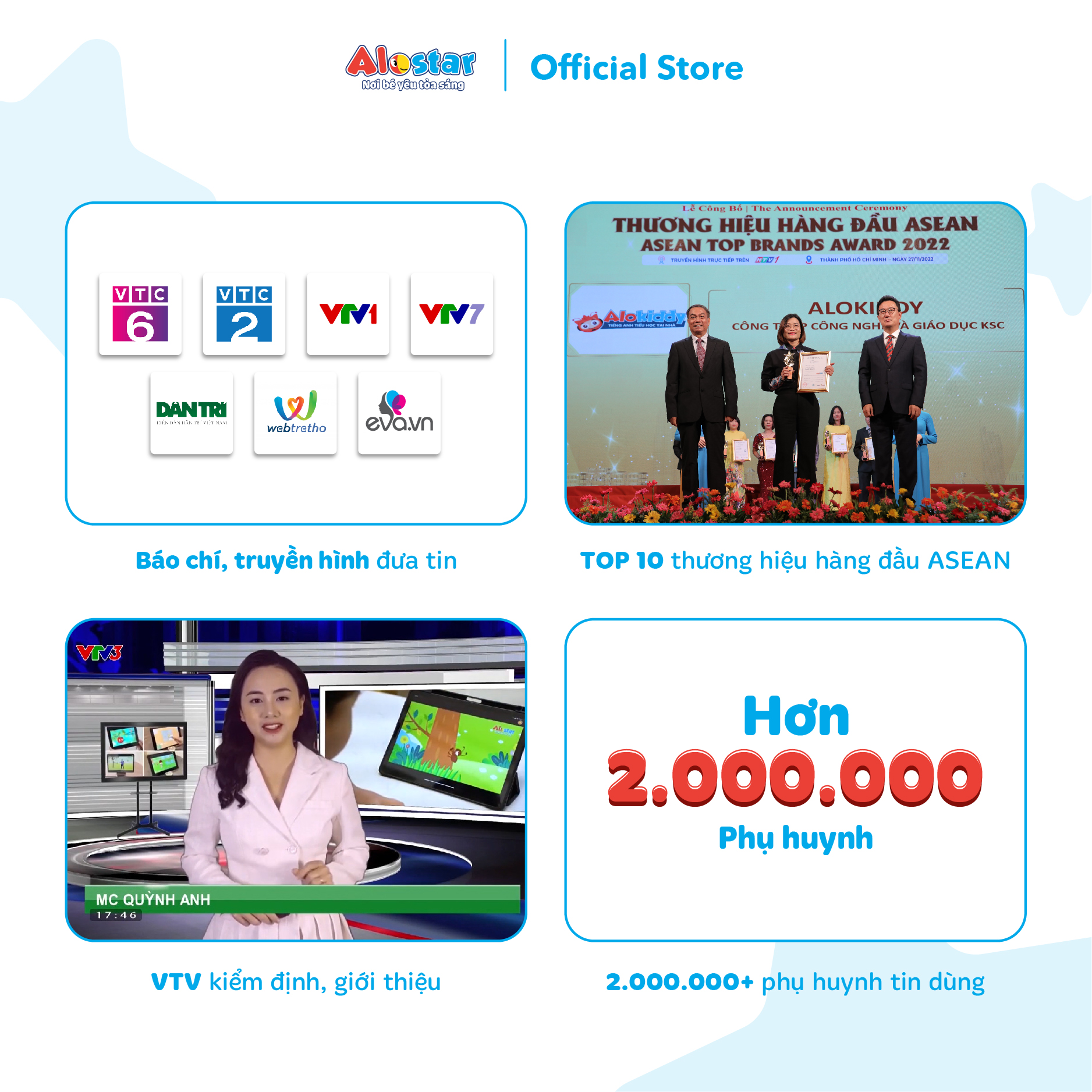 ALOSTAR - Ứng dụng học tiếng Anh cho bé mầm non Mã học online áp dụng trên toàn quốc