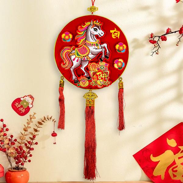 Liễn Treo Ngựa Tài Lộc - Trang Trí Tết - 236-3 - Chữ Tài