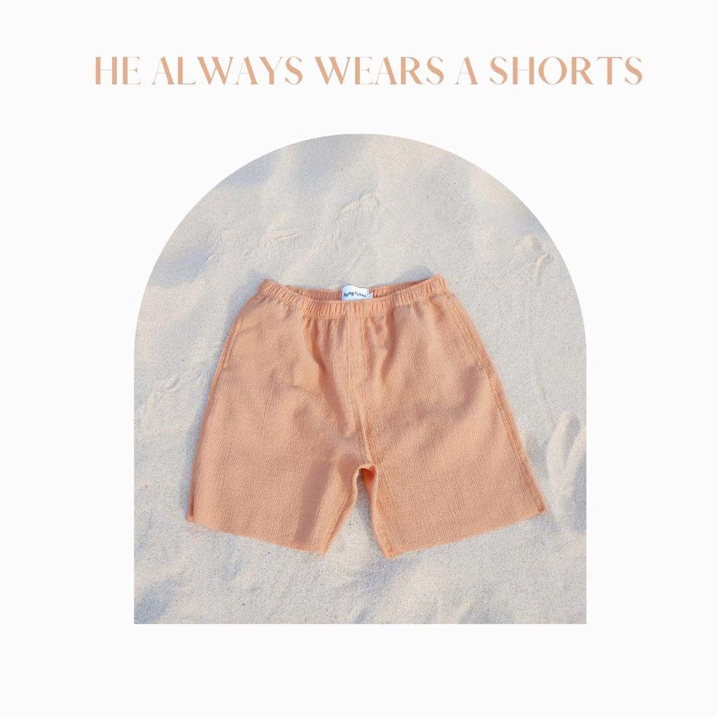 Quần short dạo phố đi biển, đi du lịch dễ phối đồ chất cotton kate phối kaki unisex Hung Tubes