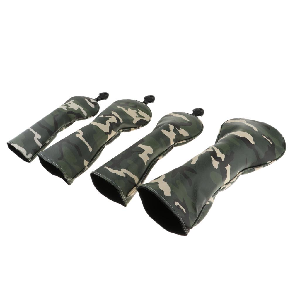 4Pcs Golf Club Headcover 460cc Driver Wood Head Covers 1 3 5 UT